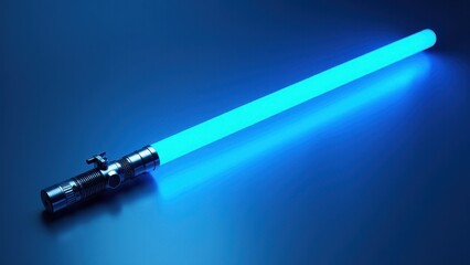 Sci-fi inspired blue lightsaber with a smooth finish.