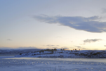 Tramonto invernale a Russeluft - Alta. Norvegia del nord, gennaio 2025