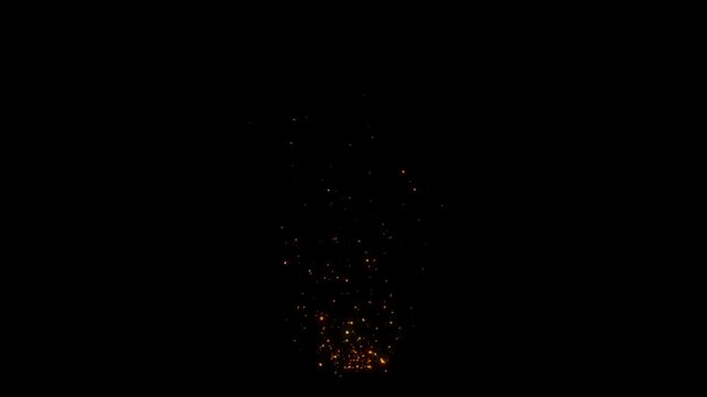 fire sparks effect with small bonfire