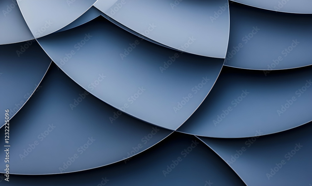 Poster abstract background of overlapping blue curves, creating a modern and elegant design. ideal for pres