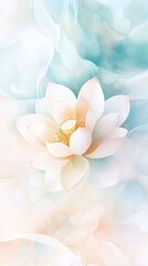 Fototapeta premium Lotus flower serenity, lotus pastel elegance, lotus bloom tranquility for meditation and wellness, spiritual floral design. Buddhist flower, tranquility