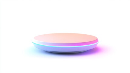 Modern Round Display Platform with Colorful Light Effects