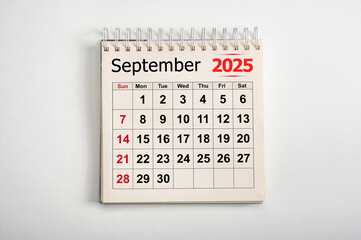 September 2025. Resolution, strategy, solution, goal, business and holidays. Date month September...