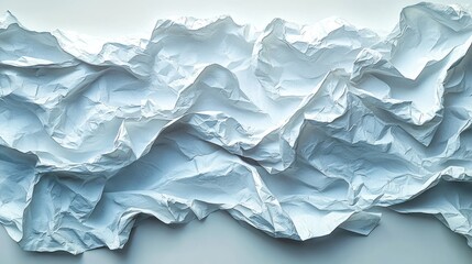 Fototapeta premium A crumpled white paper texture with subtle wrinkles, perfect for adding depth to design projects
