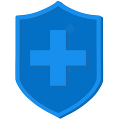 blue cross icon, medical cross icon, Cross, plus, shield, cross sign, plus icon, shield plus, cross icon, plus sign, shield, hospital element, healty, medical, icon, element, health, sign, 3d, png