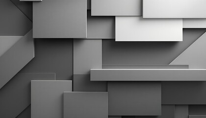 Abstract Gray Geometric Shapes Modern Minimalist Design Background