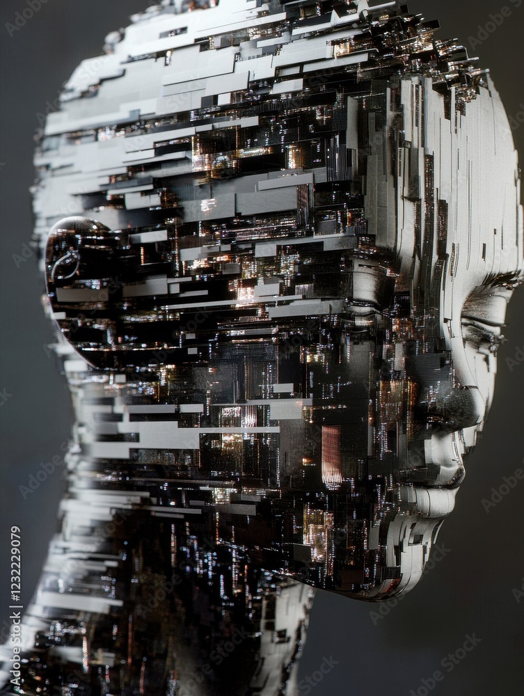 Poster computer chatbot processes artificial information using advanced algorithms machine learning technol