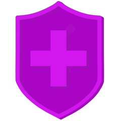 Obraz premium Cross, plus, shield, cross sign, plus icon, shield plus, cross icon, plus sign, shield, antibody icon, healty, medical, icon, element, care, health, sign, 3d, png, first aid kit icon, first aid icon