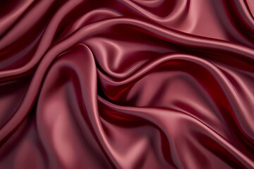 Obraz premium red shiny satin silk fabric background. smooth elegant wavy, luxurious Anniversary, Christmas, wedding, valentine, event, celebration concept.
