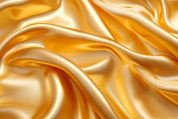 Obraz premium gold shiny satin silk fabric background. smooth elegant wavy, luxurious Anniversary, Christmas, wedding, valentine, event, celebration concept.
