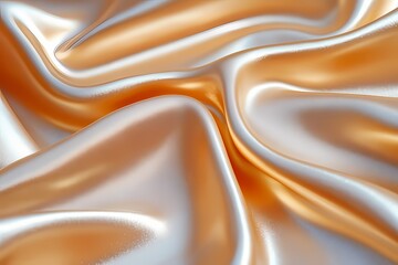 Obraz premium gold shiny satin silk fabric background. smooth elegant wavy, luxurious Anniversary, Christmas, wedding, valentine, event, celebration concept.