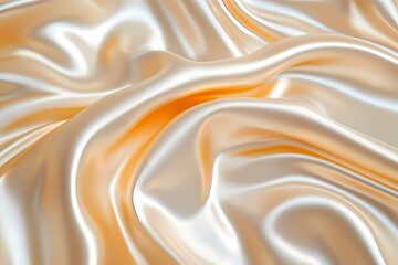 Obraz premium gold shiny satin silk fabric background. smooth elegant wavy, luxurious Anniversary, Christmas, wedding, valentine, event, celebration concept.