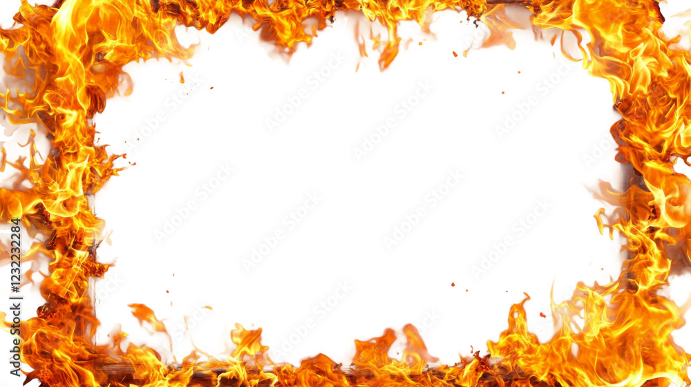 Poster fiery frame design abstract art digital creation creative space dynamic perspective visual impact on