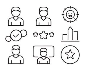 Business icons set vector