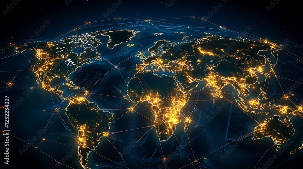 Poster global network: a visual representation of interconnectedness