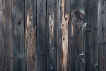 Fototapeta premium Textured Charcoal-Black Wood Plank Wall Background