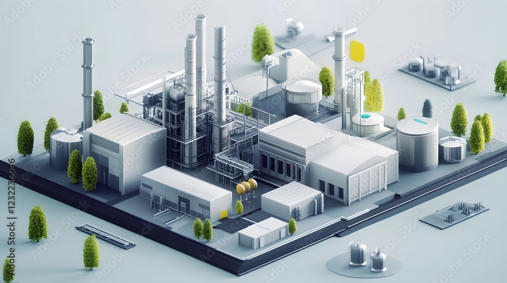 Poster digital twin technology: a digital twin of a smart factory or city, where virtual replicas of physic