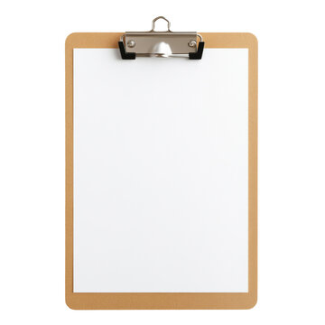 recommend clip art: Clipboard with blank sheet of paper office desk document holder minimalist environment top view organization concept on transparency png background