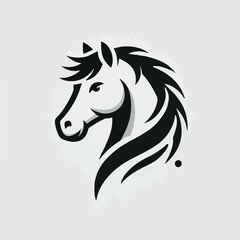 The majestic horse head logo