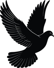 Obraz premium Flying bird Silhouette, Vector Design