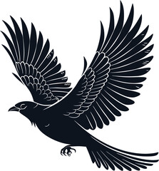Flying bird Silhouette, Vector Design