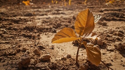 A Lone Sapling: Resilience in Arid Land