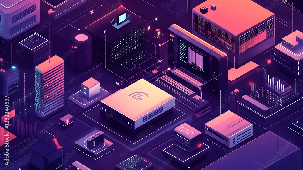 Poster security and privacy: a highly secured iot system visualized with encrypted data streams, digital lo