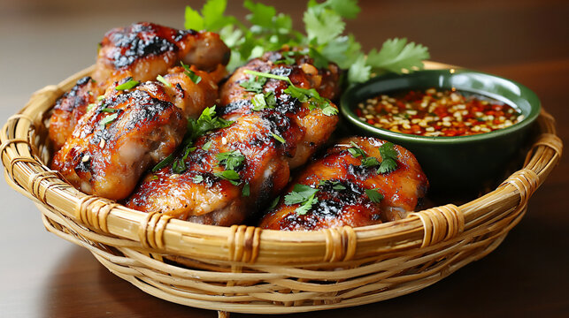  ga nuong xa plate