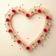 Obraz premium Decorative frame with flowers