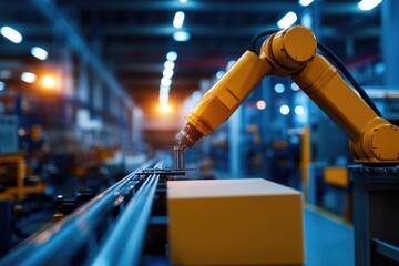 Automated Manufacturing Process: A Robotic Arm in Action