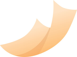 Two pieces of light brown paper are flying together in the wind