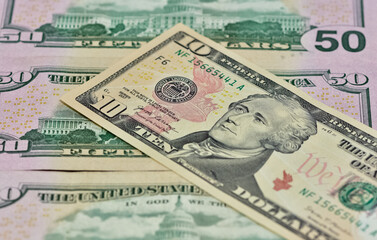 Images of banknotes of various countries. american dollar photos.