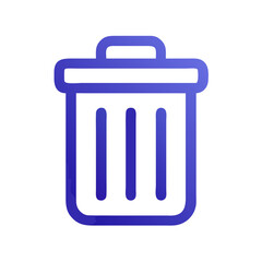 Trash Bin Icon Vector: Simple Waste Disposal Illustration