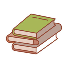 Stylized Pile of Books Design in Vector Format"