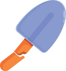 Refreshing blue popsicle with a broken stick, isolated on a white background
