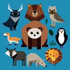 Naklejka premium set of animals
