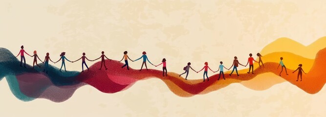 Volunteer Diversity Unity Celebration People Holding Hands Community Aid NGO Solidarity Support Togetherness