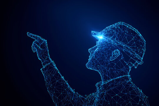 Vector illustration of a logistics expert monitoring operations on a digital screen