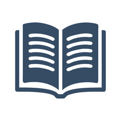 Open Book Icon Vector for Educational and Literary Use
