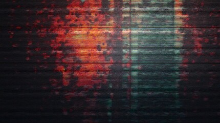 A Digital Glitch Effect With Red And Blue Distorted Pixel Noise.