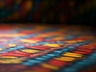 Naklejka premium Vibrant Textile Patterns: A Colorful Fabric Background