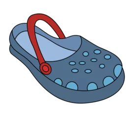 Fotobehang Hokusai The Great Wave Everyday sandal isolated on white background  © Vector Club