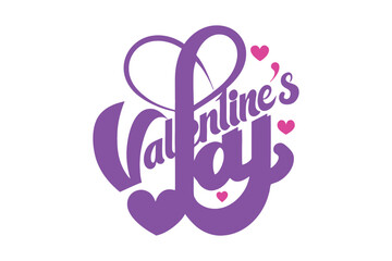 valentine day typography vector Illustrator