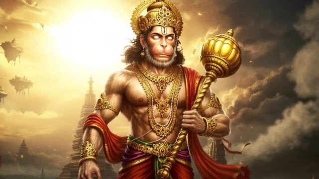 Divine Warrior Hanuman The Mighty Monkey God of Hindu Mythology
