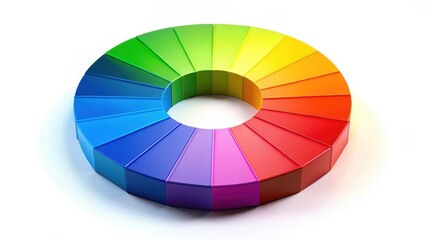 Obraz premium A vibrant RGB color wheel with primary colors displayed in a circular motion on a white background , colors
