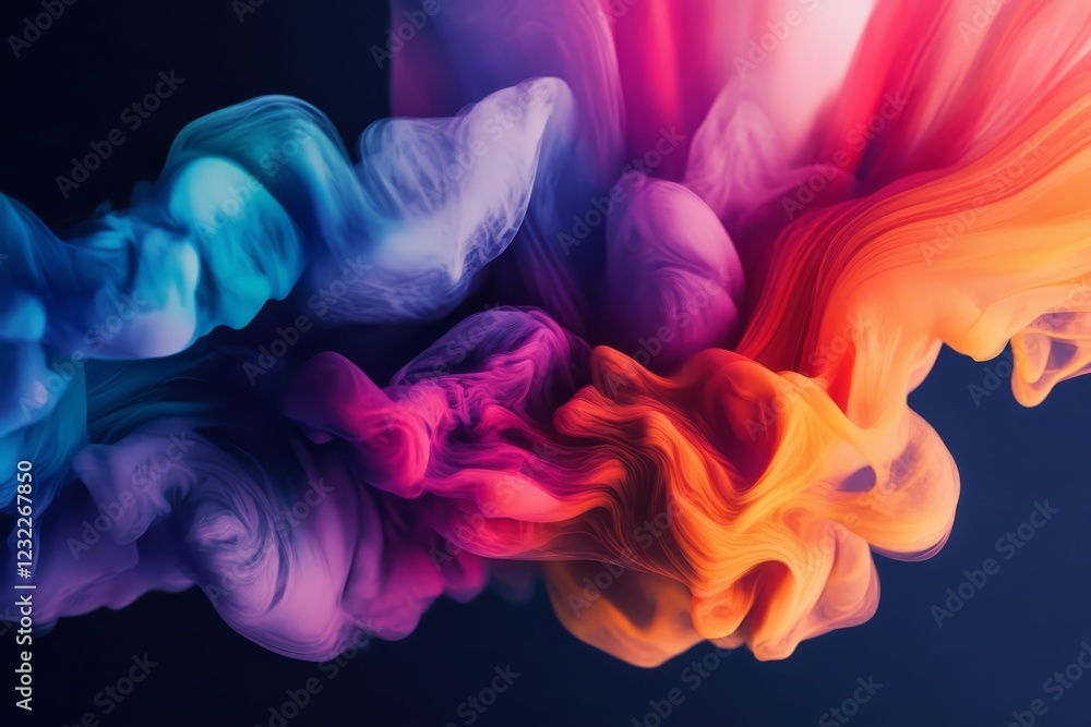 Poster vibrant swirls of color create a mesmerizing abstract image, evoking feelings of wonder and energy.