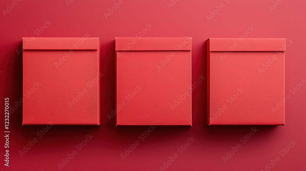 Poster eye-level view of a minimalist interactive subscription box mockup for digital content