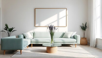 modern living room with furniture