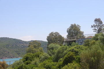 Naklejka premium Picturesque landscapes of Turkey, greenery and sea, May 2023, 2