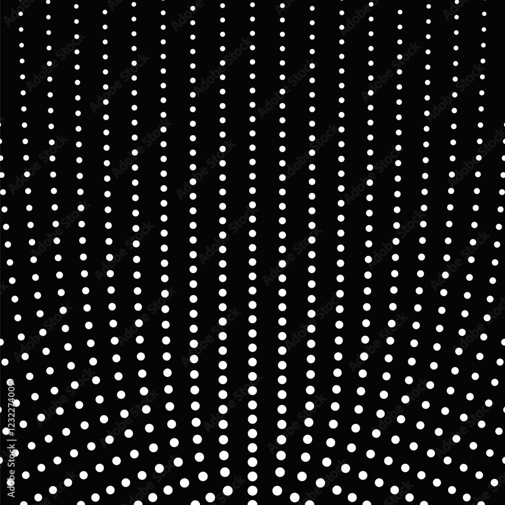 Poster black and white halftone circle pattern background - abstract vector design